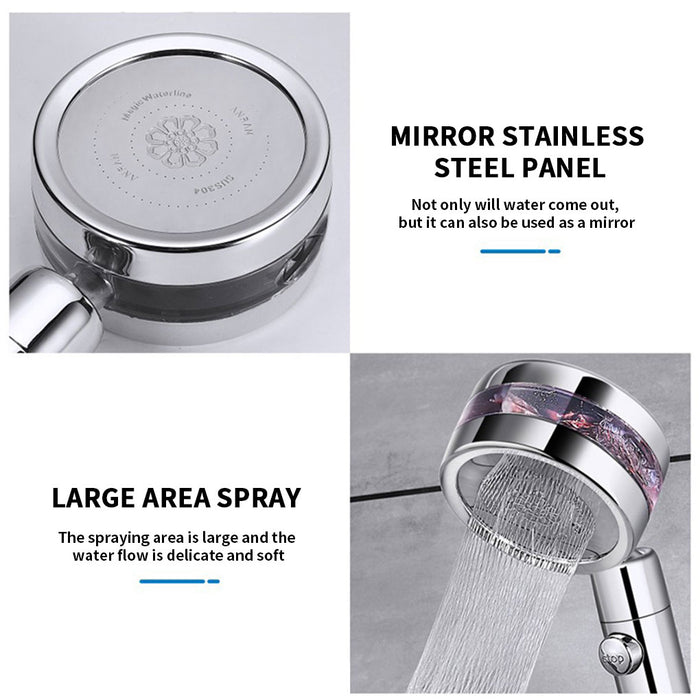Pressurized Shower Head High Pressure Detachable 360° Rotating Jetting Showerhead Filter For Water Bathroom Bath Shower Nozzle - Allofbeauty