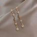 New Trendy Moon Dangle Earrings For Women Temperament Pearl Cherry Cat Rhinestone Pendant Earring Girl Party Jewelry Gift - Allofbeauty
