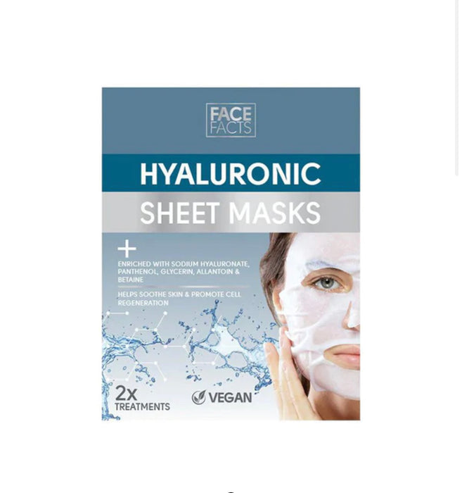Face Facts Hyaluronic Sheet Mask - 2 Treatments