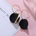 POXAM New Korean Statement Earrings for women Black Cute Arcylic Geometric Dangle Drop Gold Earings Brincos 2020 Fashion Jewelry - Allofbeauty