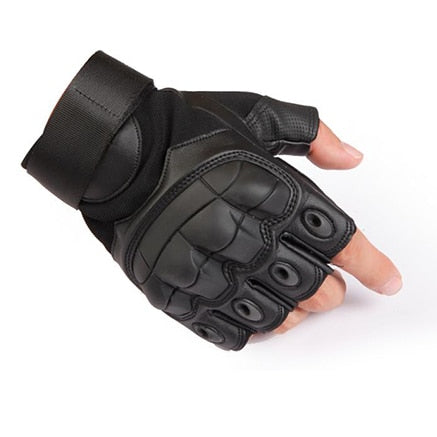 Touch Screen Hard Knuckle Tactical Gloves PU Leather Army Military Combat Airsoft Outdoor Sport Cycling Paintball Hunting Swat - Allofbeauty