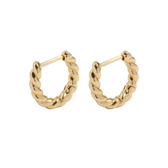 Gold Silver Color Stainless Steel Hoop Earrings for Women Small Simple Round Circle Huggies Ear Rings Steampunk Accessories - Allofbeauty