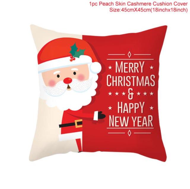 Santa pillowcase Happy New Year 2022 Xmas Gifts 2021 Christmas Decor For Home Merry Christmas Ornament Navidad Natal Xmas Gifts